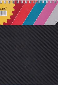 دفتریادداشت 100 برگ سیمی 16*17 جلد طلقی میکرو (مشکی)