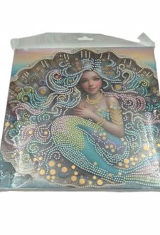نقاشی الماسی 30*30 برنزی (فانتزی) - پری دریایی