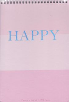 دفتر یادداشت سیم از بالا A5 صورتی Happy Por note (لانگو)