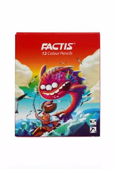 مداد رنگی 12 رنگ شش گوش جعبه مقوایی (فکتیس)