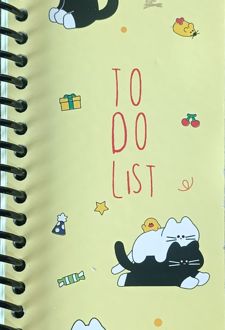 تودولیست جلد سخت سیمی (پودل) زرد