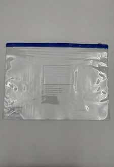 پک کاور زیپی A4 شفاف آبی (MG)