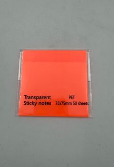 استیک‌نوت 50 عددی pvc شفاف (نارنجی)