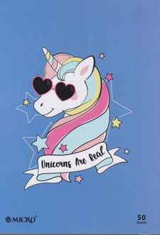 دفتر50برگ وزیری ته چسب میکرو (یونیکورن)