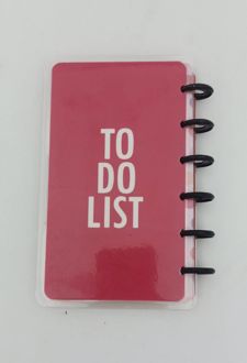 تودولیست 100 برگ 10*17 دکمه ای آبرنگ سری پنتون قرمز