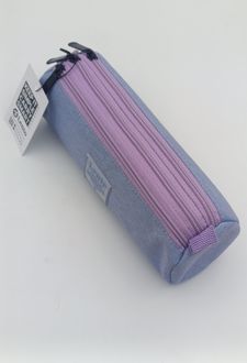 جا‌مدادی پارچه‌ای ملانژ 3 زیپ (لنتو) آبی