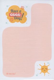 دفتر یادداشت کاورلس چسبی کارتونی میکرو (خورشید)