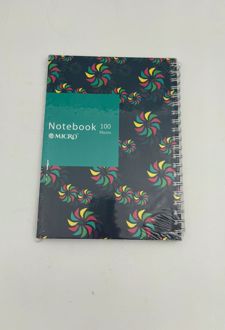 دفتر 100 برگ B5 سیمی کشدار طرح دار میکرو (سرمه ای فرفره)