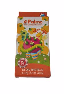 پاستل 12 رنگ جعبه مقوایی (پالمو)