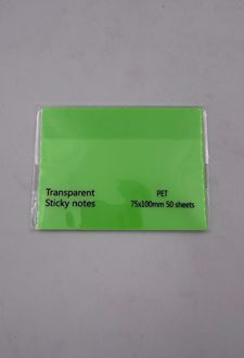 استیک‌نوت 50 عددی pvc شفاف (سبز)