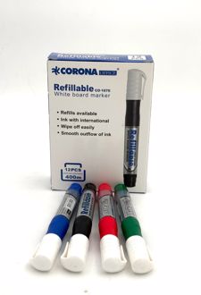 ماژیک وایت برد گرد شارژی کرونا - (مشکی)