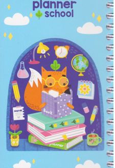 پلنر 100 برگ 17*10 سیمی از بغل سری تحصیلی ( مدرسه) آبرنگ کد A021 (آبی روباه)