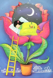 دفتر نقاشی رحلی (زانیس) - دختر مهتاب