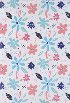 کلاسور 100 برگ 26 حلقه جلدسخت فانتزی (فطرس) - گل‌گلی