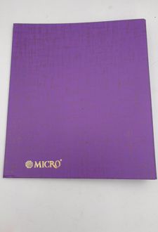 کلاسور 2 حلقه A4 میکرو ( چهارخانه بنفش)