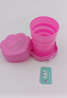 لیوان سفری تاشو (فرمی نو) صدفی صورتی