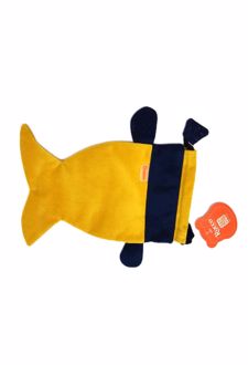 جامدادی طرح ماهی (روکو) - زرد، سرمه‌ای