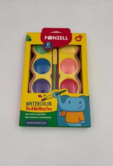 آبرنگ 8 رنگ قرص 40MM با قلم‌مو creative (فونزل)