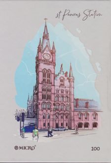 دفتر یادداشت 100 برگ اروپایی 15*20 جلدسخت ته چسب میکرو (برج)