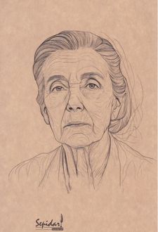 دفتر 80 برگ رقعی کرافت بی‌خط سری مشاهیر (سپیدار) Louise Bourgeois