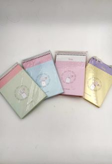 دفتر 25 برگی B5 سایز 175* 250 کاغذ سفید آبرنگی خرگوشی برگ سری بانی استایل (آبی)