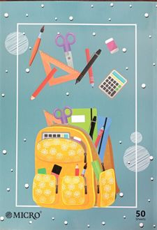 دفتر شطرنجی 50 برگ ته چسب میکرو (سبز کیف‌مدرسه)