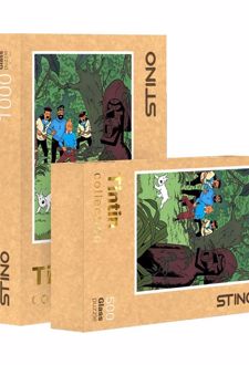 پازل شیشه‌ای استینو 1000 تکه طرح تن تن (کد 19115)