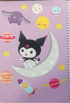 دفتر 100 برگ وزیری سیمی جلد‌نرم مجلد کرومی (پودل) بنفش