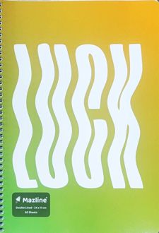 دفتر زبان 60 برگ سیمی (مازلاین) - سبز و زرد