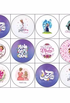 پیکسل 12 عددی سنجاقی طرح روز مادر (پژانو)