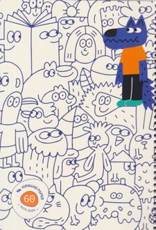 دفتر مشق کودکانه 60 برگ سیمی مقوایی HAPPY (هیرمند) - گرگ