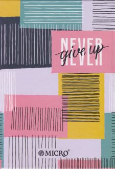 دفتر یادداشت 120 برگ 12*17 جلد سخت ته چسب میکرو (خط خطی رنگی)