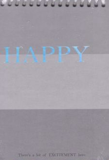 دفتر یادداشت سیمی A6 happy pro note (لانگو) - طوسی