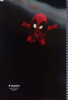 دفتر 40 برگ سیمی (مازلاین) - مشکی ددپول