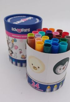 ماژیک نقاشی 24 رنگ استوانه جامبوپازلی اسکول فنز