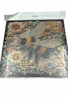 نقاشی الماسی 30*30 برنزی (فانتزی) - زنبور