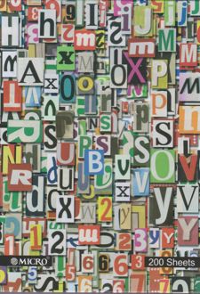 دفتر کلاسوری 26 حلقه 200 برگ قفل فلز جلدسخت میکرو (حروف)