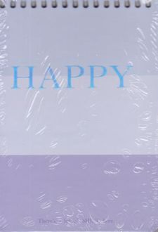 دفتر یادداشت سیمی A6 happy pro note (لانگو) - یاسی