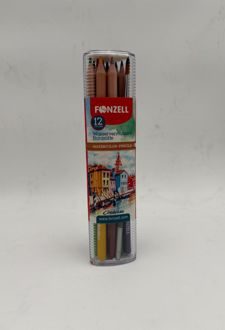 مداد رنگی استوانه‌ای 12 عددی آبرنگی (فونزل)