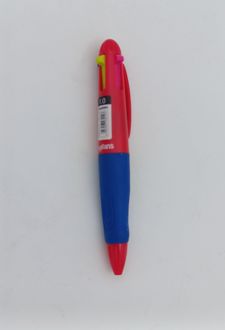 خودکار فشاری 1/0 کوتاه 3 رنگ (قرمز-آبی)