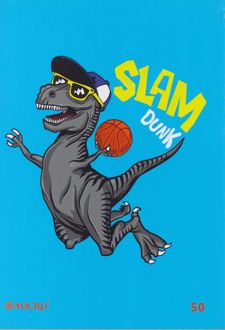 دفتر 50 برگ نقاشی وزیری ته‌چسب میکرو (دایناسور)