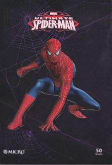 دفتر 50 برگ وزیری ته چسب میکرو طرح کارتونی (مرد عنکبوتی)