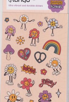 استیکر 22 تکه فانکیز tripping flowers (لانگو)