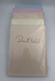 دفتر 100 برگ خطدار A4 ته دوخت جلدسخت طلاکوب / نقره برگ سری کیوت پالت (طوسی روشن)