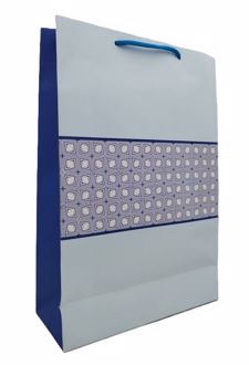 ساک دستی گلاسه 25*35 (ایمان) - آبی کمرنگ