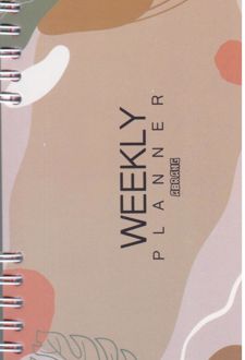 پلنر 100برگ 20*10 سیمی آبرنگ سری WEEKLY کد A033 (خاکی طرح دار)