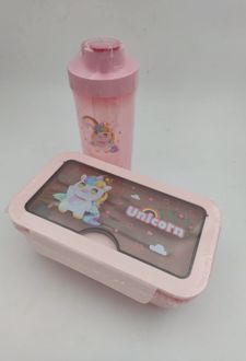 ظرف‌غذا و قمقمه فانتزی - (صورتی)