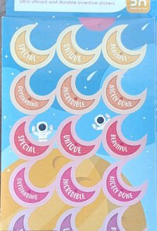 بلیستر 3 عددی استیکر‌ تشویقی طرح ماه (لانگو)