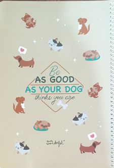 دفتر 60 برگ وزیری سیمی جلد‌نرم فانتزی (پودل) نسکافه‌ای - سگ