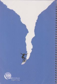 دفتر 100 برگ جلد مقوایی سیمی فانتزی (میم) اسکیت رو آب